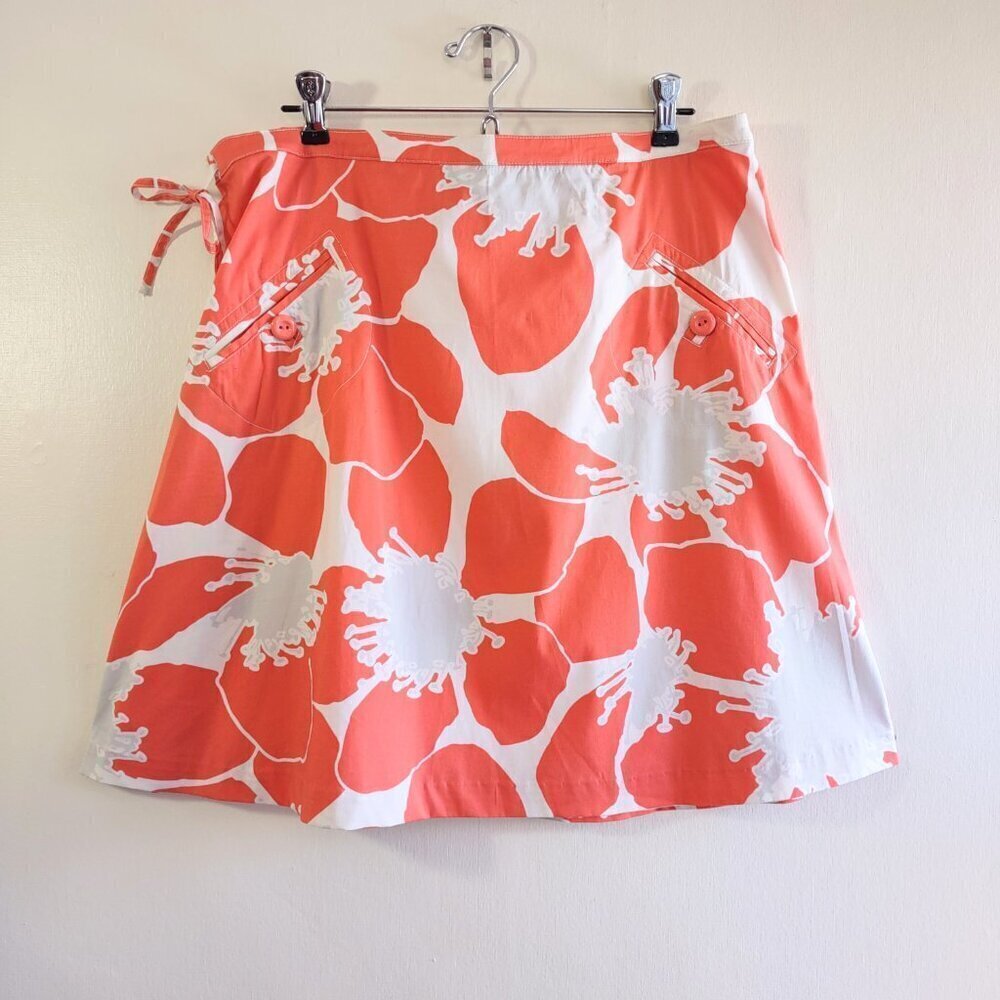Anthropologie elevenses Floral Wrap Skirt Artsy Nature  Size 12 - Picture 2 of 7